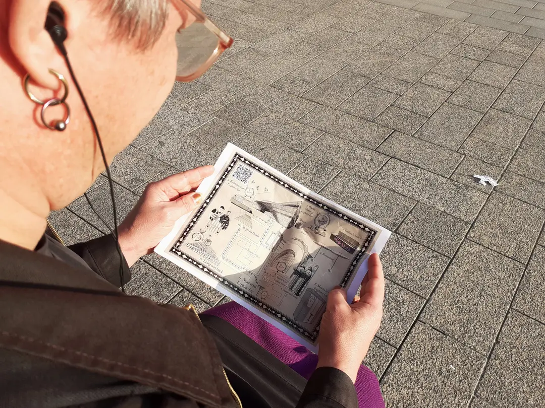 map in persons hands